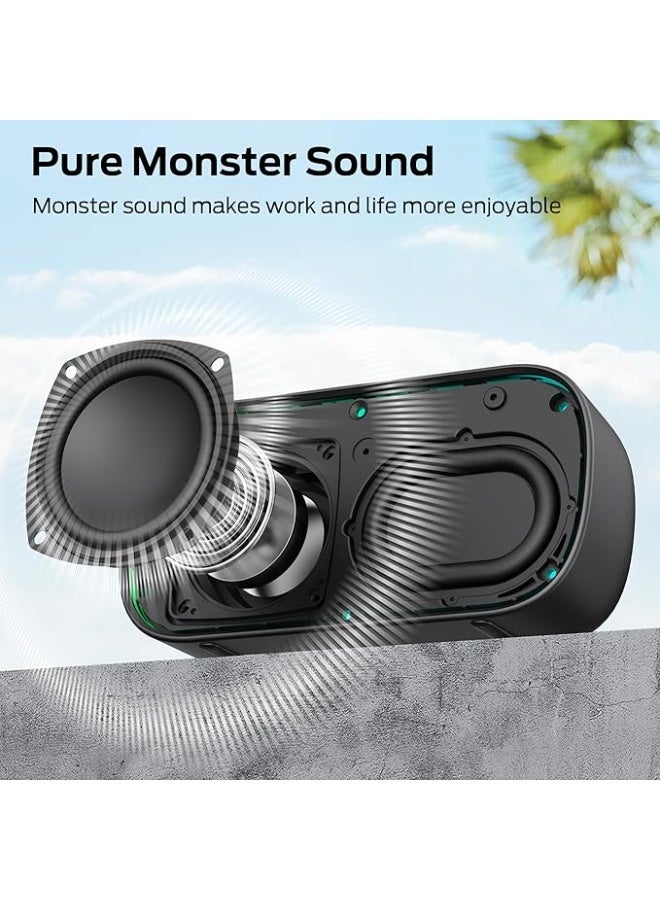 Monster S150 Speaker, Strong Bluetooth 5.4, IPX7 Waterproof Wireless Speaker, Support Sulti-Channel Connection, HD Hands-Free Calling, Compact Design Bluetooth Speakers - Image 4
